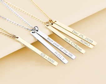 Collar de barra de acero inoxidable personalizado: placa grabada y coordenadas