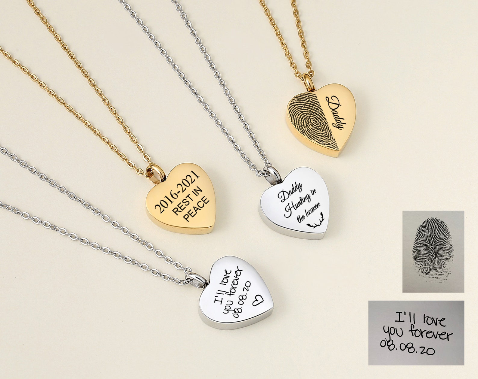 Urn Necklace for Human Ashes Ashes Necklace Handwriting Etsy