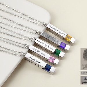Gepersonaliseerde crematie-urnketting, handschrift herdenkingsstaafketting, huisdier/menselijke assieraden