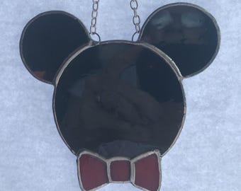 Attrape-soleil en verre Mickey et Minnie Mouse : lot de 2