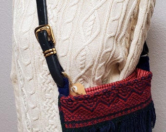Upcycled Wool Crossbody Bag - small