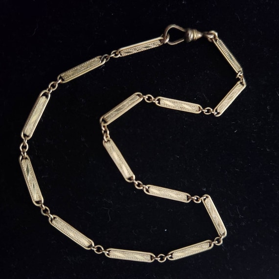 Vintage Gold Filled Gents Pocket Watch Chain Lobster … Gem