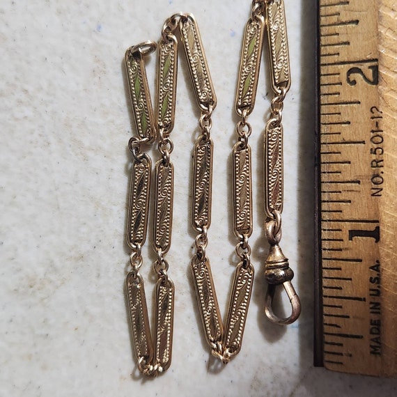 Vintage Gold Filled Gents Pocket Watch Chain Lobster … Gem