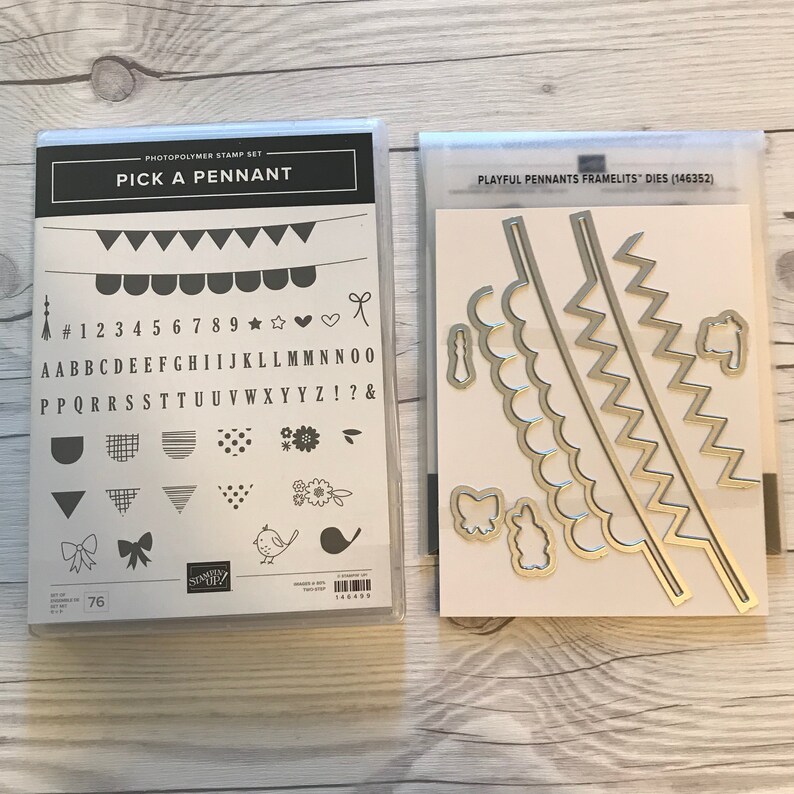 Stampin Up Retired Stamp Die Bundle Pick A Pennant Etsy