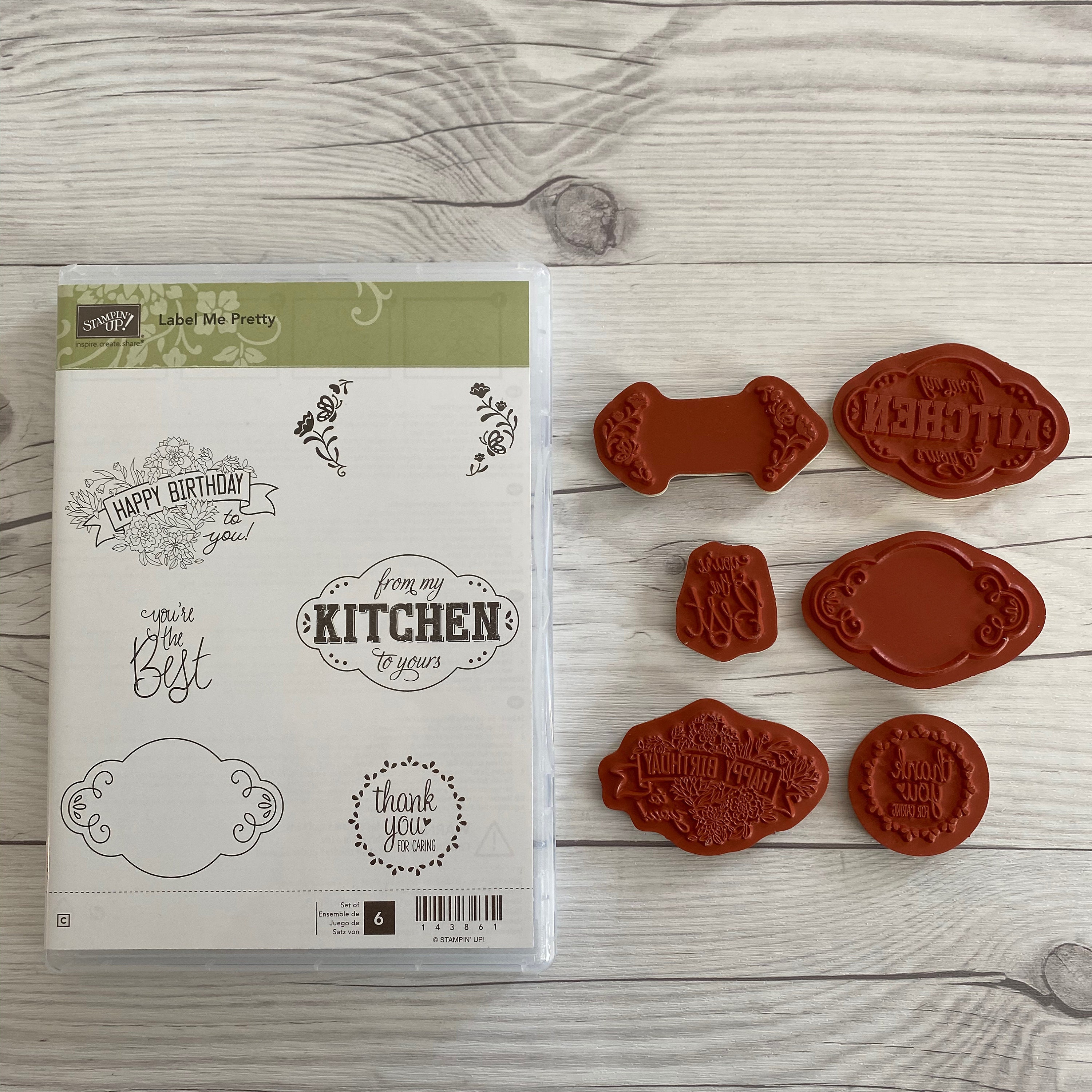 Retired Stampin' Up Stamp Set LABEL ME PRETTY From My Etsy