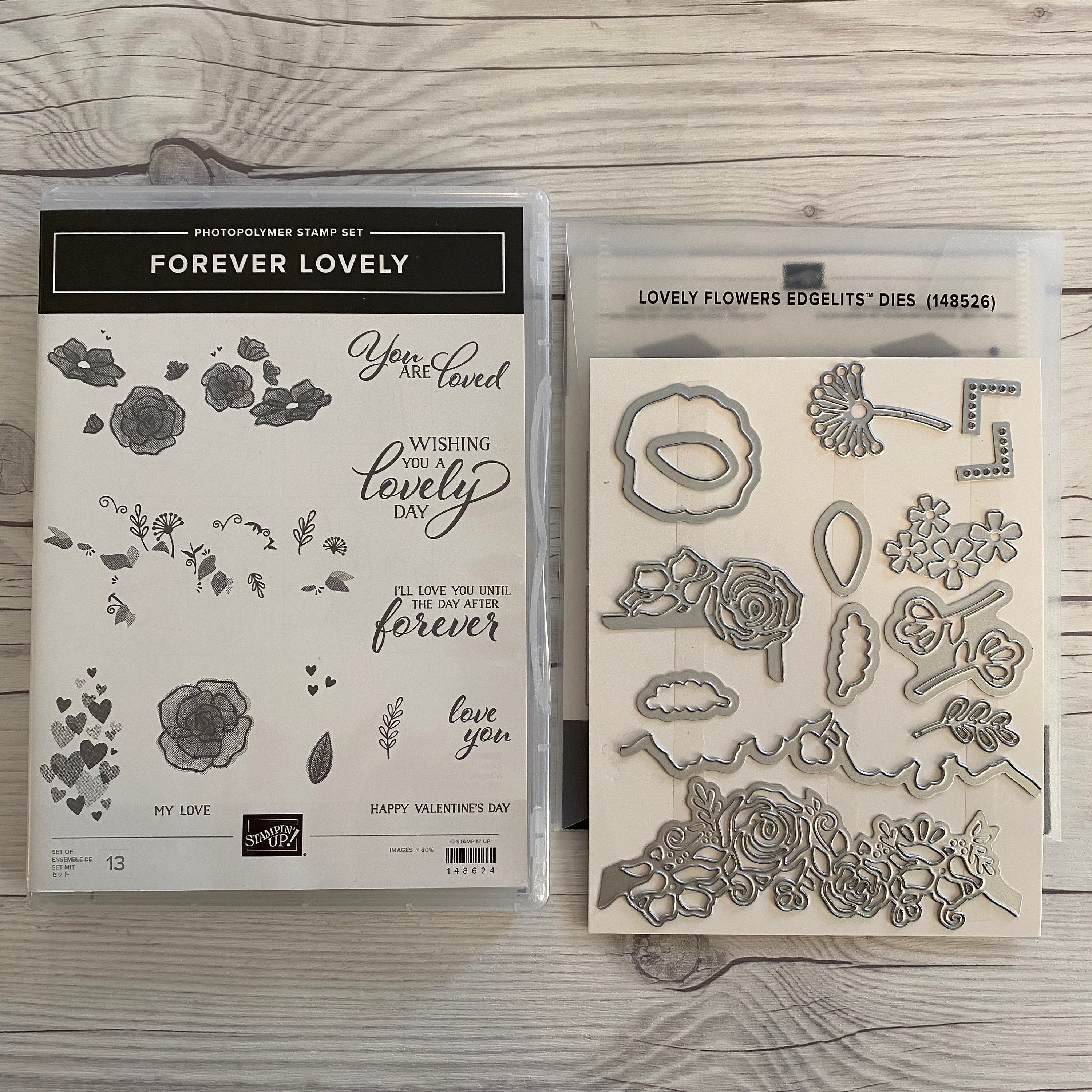 RETIRED Stampin' Up Stamp and Die Set FOREVER LOVELY Etsy