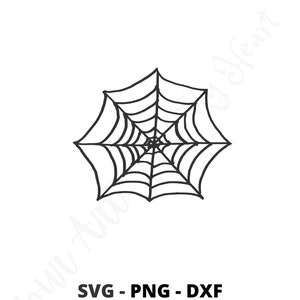 Spider Web SVG PNG DXF File, Halloween Printable Art, Spider Web Print, Halloween Decor, Halloween Decoration, Hand drawn art, printable art