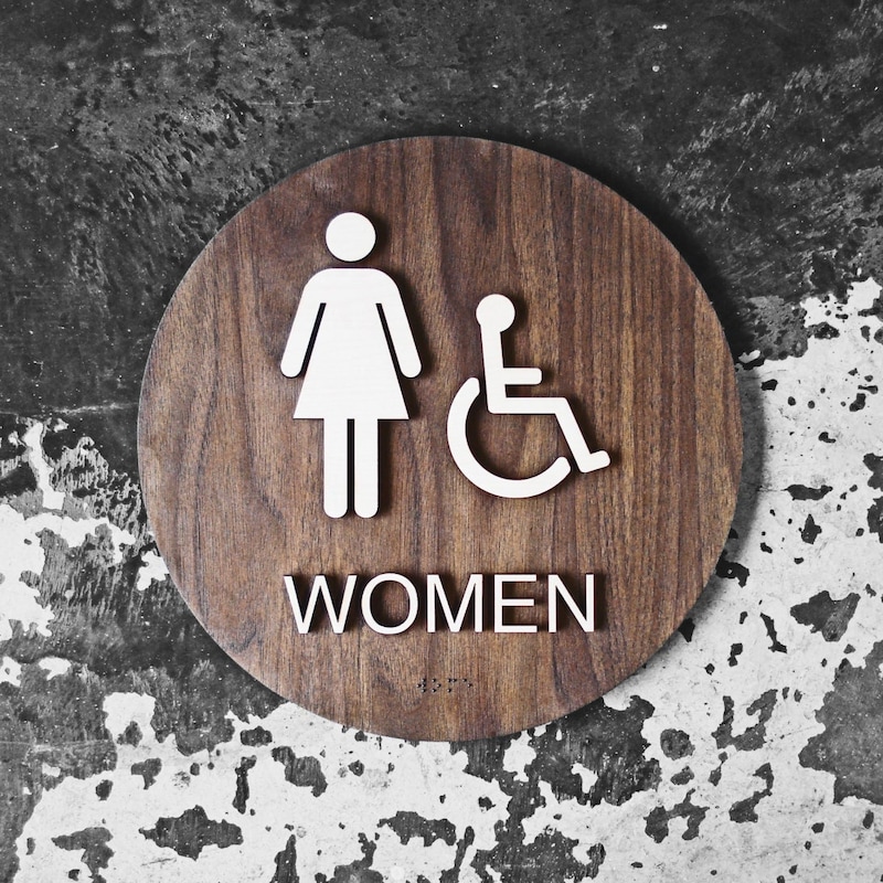 Women Only Bathroom Sign - Etsy