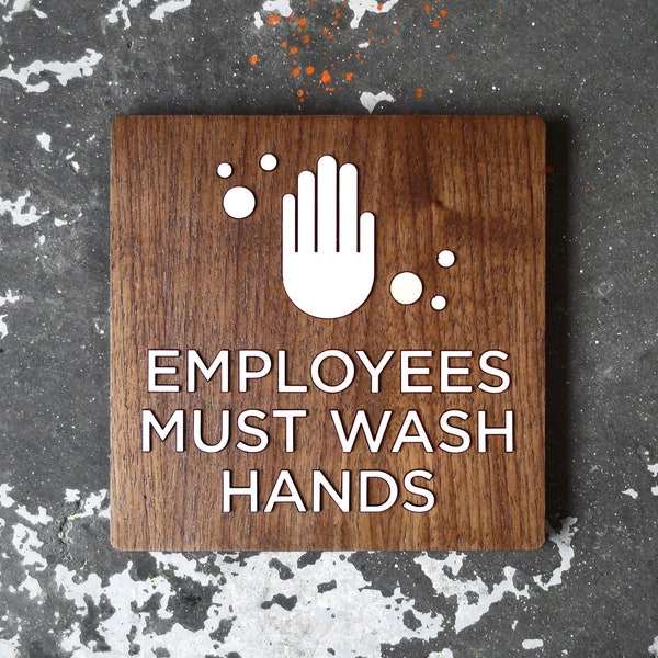 Employees Must Wash Hands Sign Etsy