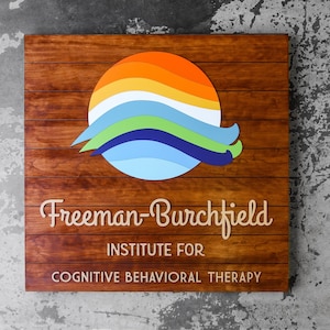 Extra Large Company Logo Sign - Many Wood Finishes & Custom Colors - 48&quot; x 48&quot; Size - Any Shape Possible - Quality Wooden Office Signage