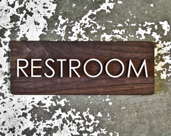 Restroom Sign Etsy