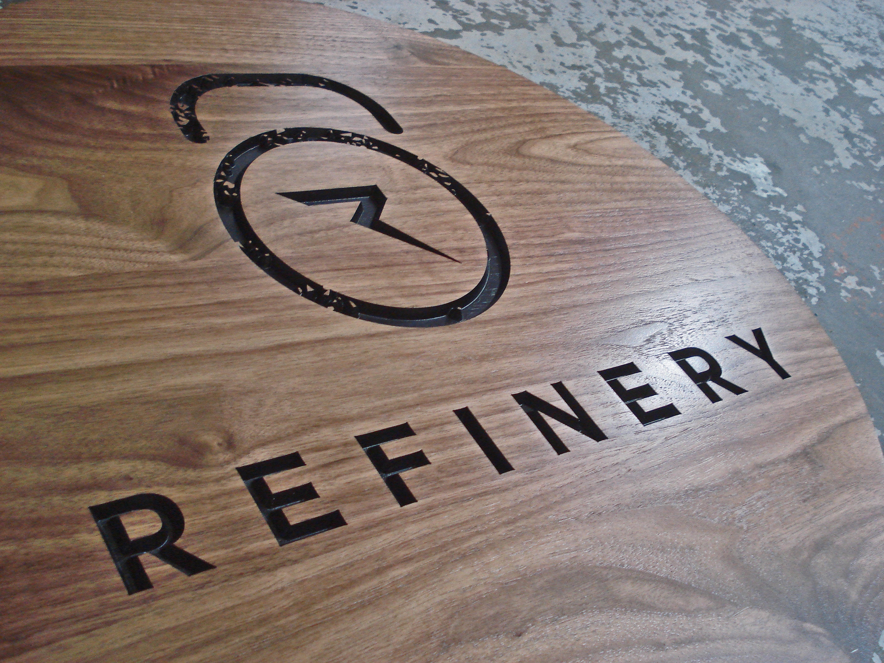 Walnut Signs Solid Walnut Company Logo Sign - 24