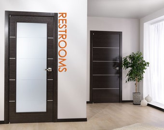 Large Restroom Sign Typography Letters - 6" x 48" - Modern Office & Home Decor Lettering