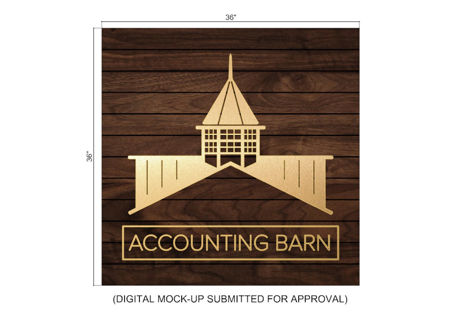 Solid Walnut Company Logo Sign 36 X 36 Etsy