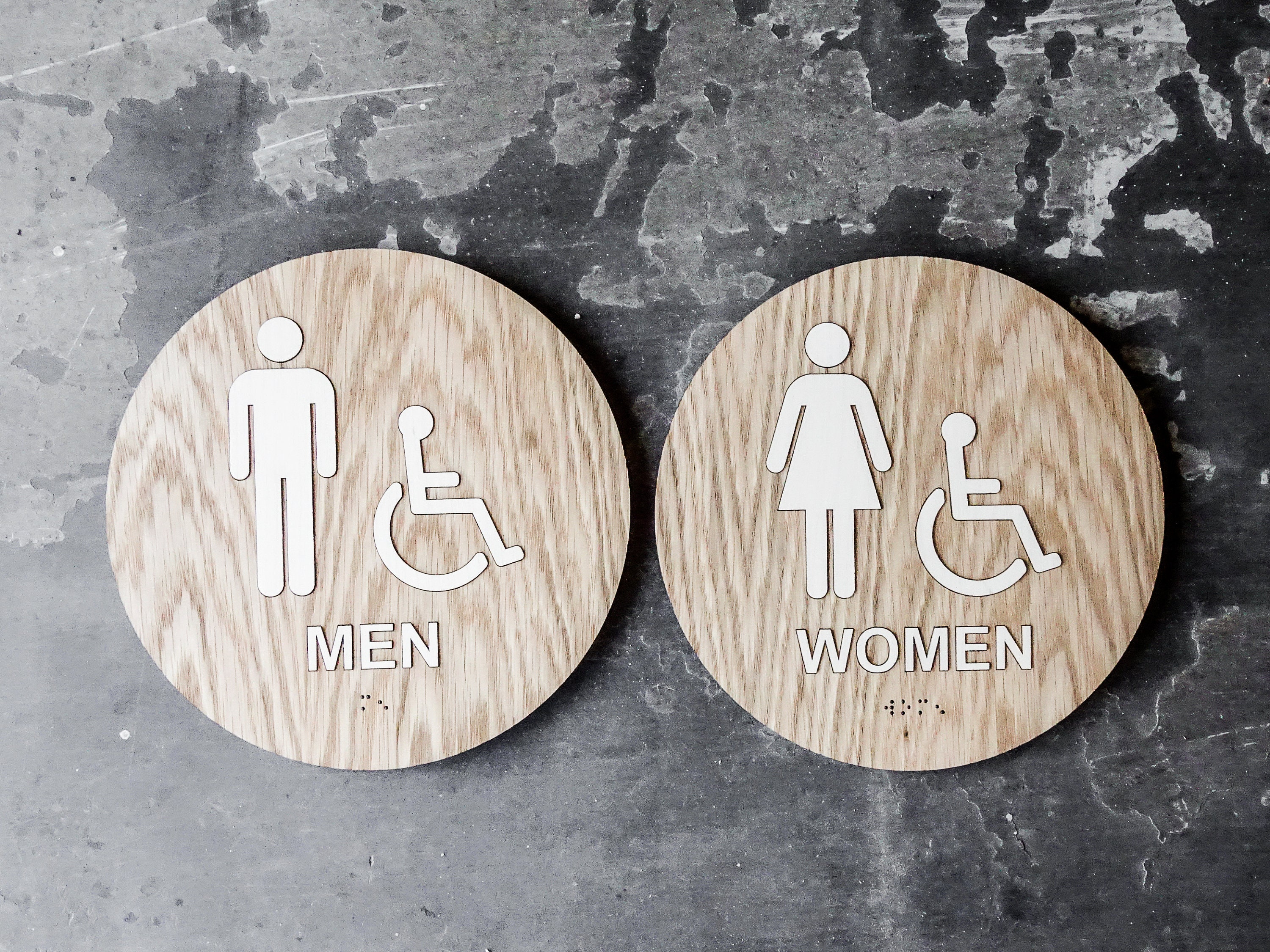 Employees Only Sign ADA Braille Restroom Bathroom Sign - Pizza Design -  8\, image size:3000x2250