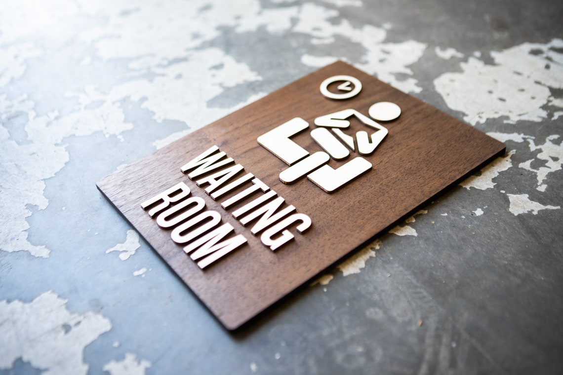 Waiting Room Doctor Office Sign Directional Arrows Etsy