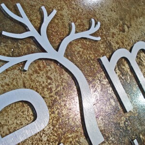 Custom Exterior Rusted Metallic Sign - 10