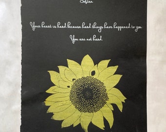 Soften Screen Print (Poem by Erin Elizabeth Wehrenberg)