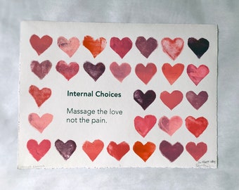 Internal Choices Screen Print (Poem by Erin Elizabeth Wehrenberg)