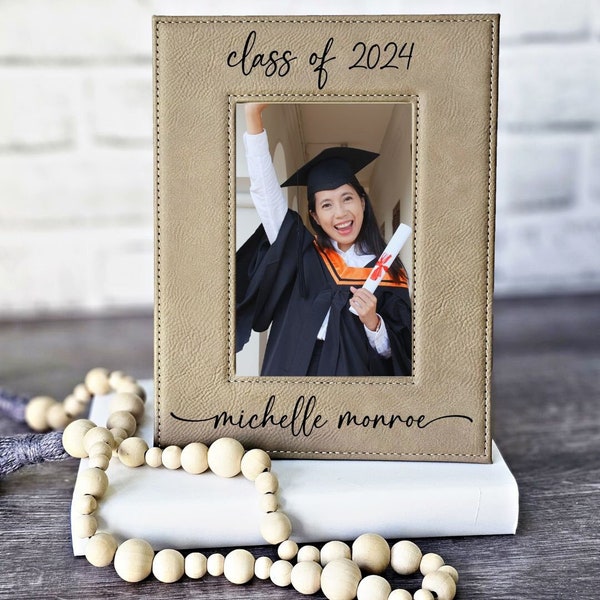 Graduation Picture Frame | Personalized High School Graduation Gift | College Graduation Gifts | Personalized Photo Frame | Class of 2024