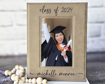 Graduation Picture Frame | Personalized High School Graduation Gift | College Graduation Gifts | Personalized Photo Frame | Class of 2024