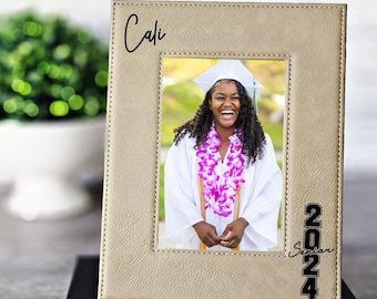 High School Senior Graduation Picture Frame | Personalized Graduation Gift | College Graduation Gifts | 4x6 Photo Frame | Class of 2024