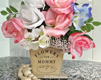 Mother's Day Flower Holder | Flowers for Mommy Vase | Picked for Mommy Flowers | Nature Walk Flower Holder | Wood Flower Holder Grandma