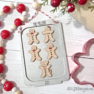 Gingerbread Cookie Sheet Family Christmas Ornament | Personalized Family Keepsake Ornament | Custom 2022 Christmas Ornament