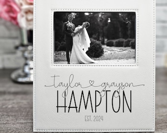 Personalized Wedding Picture Frame | Engraved Couple Picture Frame | Parent Wedding Gift | Wedding Photo Frames | Custom Name Wedding Gift