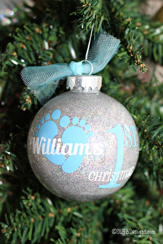 baby boy first christmas ornament