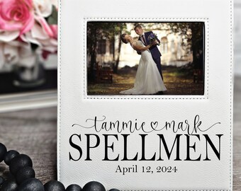 Personalized Wedding Gift | Custom Wedding Picture Frame | Engraved Couple Names Picture Frame | Parent Wedding Gift | Wedding Photo Frames