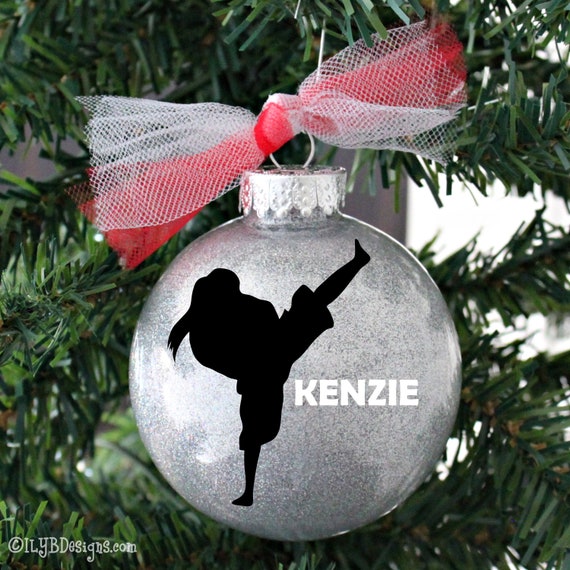 Karate Girl Christmas Ornament - Taekwondo Girl Ornament - Martial Arts Girl Ornament - Sports Ornament - Martial Arts Gift Il_570xn