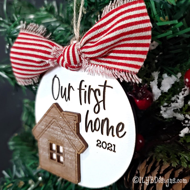 Our First Home Christmas Ornament Personalized Realtor Etsy
