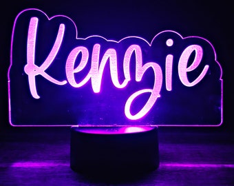 Personalized Night Light for Kids Bedroom| LED Name Acrylic Night Light | Custom Nursery Night Light | Bedroom Decor | Kids Name Nightlight