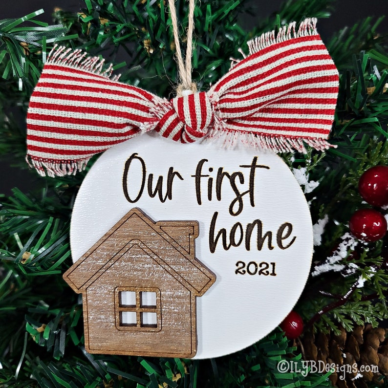 Our First Home Christmas Ornament Personalized Realtor Etsy