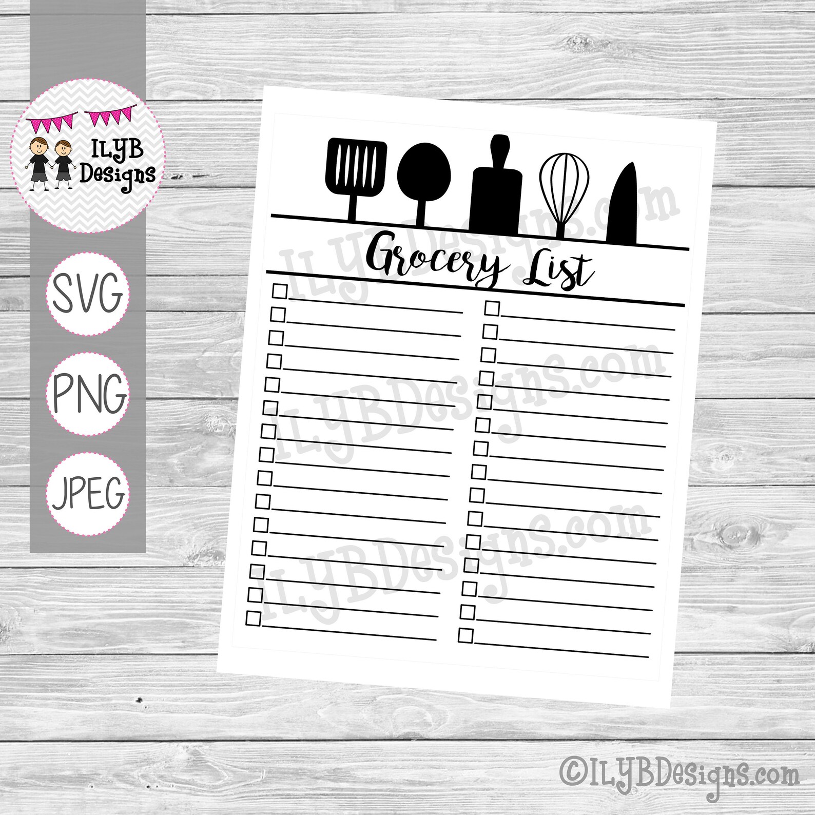 Dry Erase Reusable Grocery List 3 Printable Grocery List Etsy