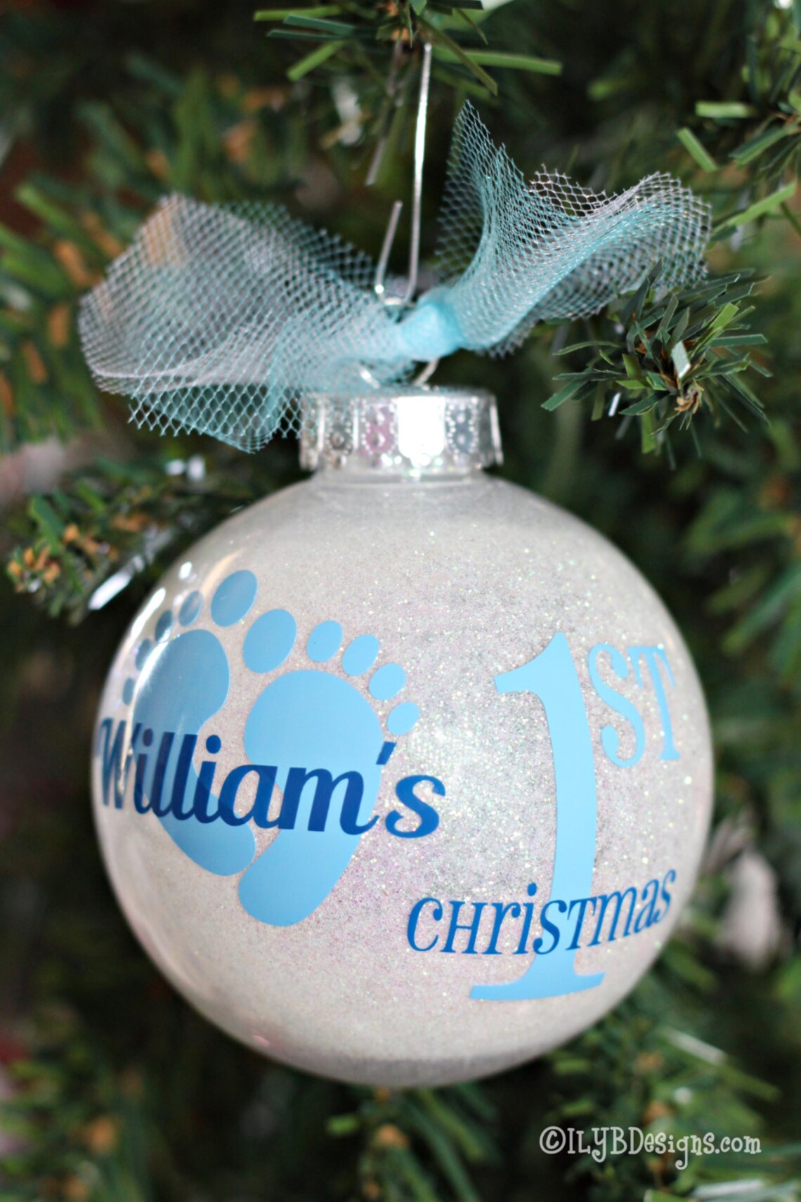 Baby's 1st Christmas Ornament Baby Boy 1st Christmas Etsy