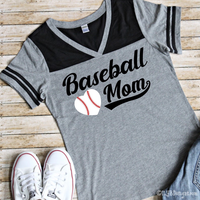 Baseball Mom T-shirt Custom Baseball Mom T-shirt Baseball - Etsy