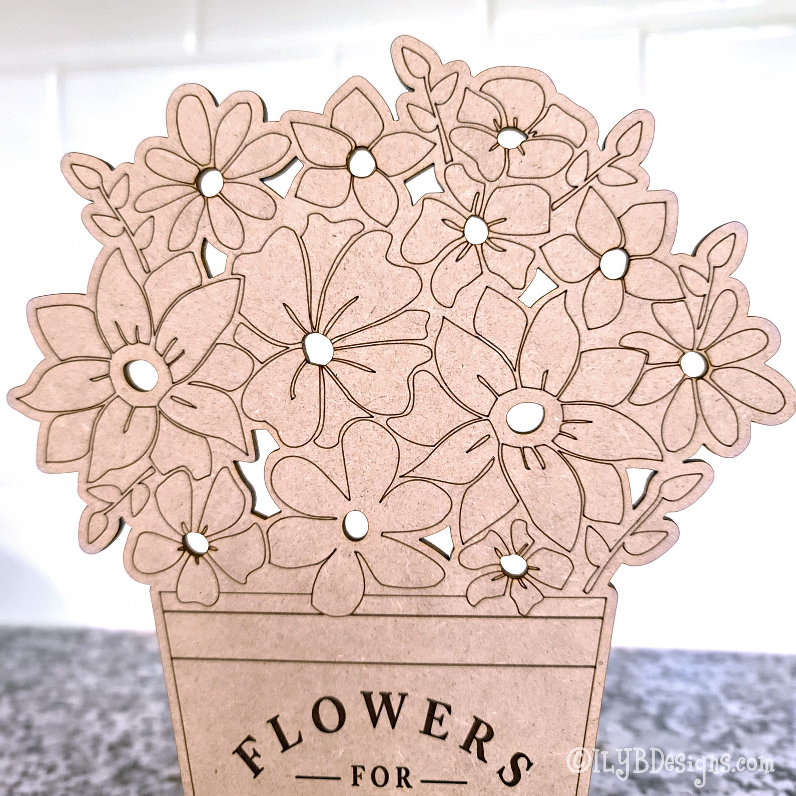 Mother's Day Wood Flower Holder Flowers for Mom DIY Etsy
