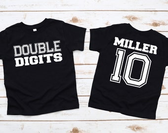 Personalized 10th Birthday Shirt: Double Digits, Custom Name