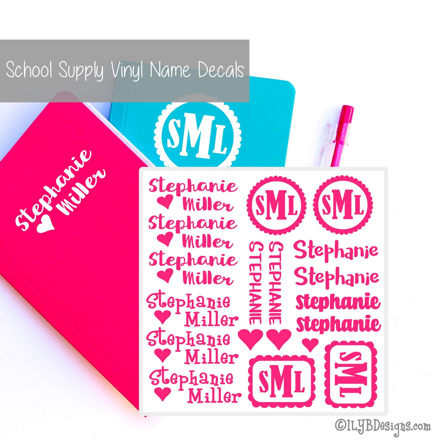 Back To School Name Labels School Labels For Girls Name Etsy
