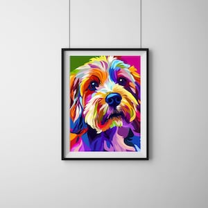 Cockapoo print,  cockapoo wall art,  fun dog print,  cockapoo gift,  dog gift ideas,  cute cockapoo wall art – playful dog print