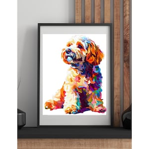 Cockapoo print,  cockapoo wall art,  fun dog print,  cockapoo gift,  dog gift ideas,  cute cockapoo wall art – playful dog print