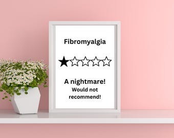 Fibromyalgie-nachtmerrie sarcastische citaatposter, bewustzijn van chronische pijn