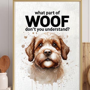 Affiche cockapoo, art mural cockapoo, affiche de chien amusant, cadeau cockapoo, idées cadeaux chien, art mural cockapoo