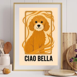 Cockapoo poster, cockapoo wall art,  fun dog poster,  cockapoo gift,  dog gift ideas, cockapoo wall art