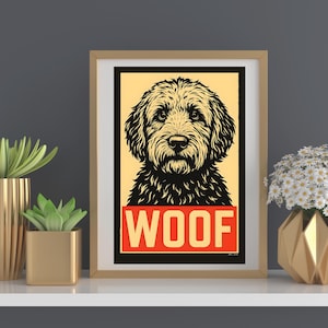 Cockapoo poster, cockapoo wall art,  fun dog poster,  cockapoo gift,  dog gift ideas, cockapoo wall art