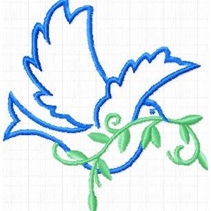 Peace dove with shrub instant download