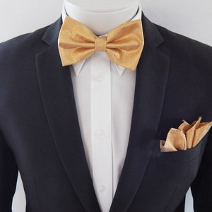 Mens Bowties Lame Extra Fancy Gold Lame Fabric Adjustable Pre Tied Mans ...