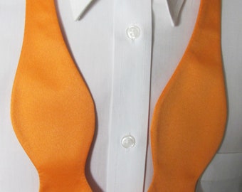 Mens Premium Bowtie Burnt Dusty Orange Self Tie Mans Bow Tie Adjustable Neck Free Style